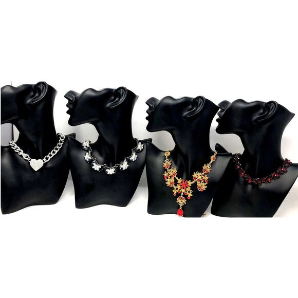 4 Piece Bundle Lot -Assorted Sparkly Formal Statement Necklaces - Picture 5 of 7